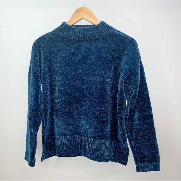 olive & oak // teal chenille cut-out sweater - Picture 3 of 3